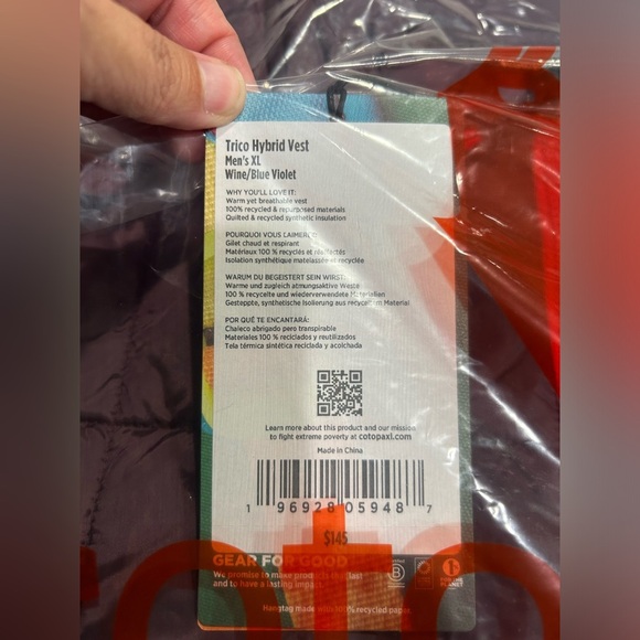 Cotopaxi Men's XL Trico Hybrid Vest Wine Violet Blue NWT Insulated Synthetic - Picture 7 of 8